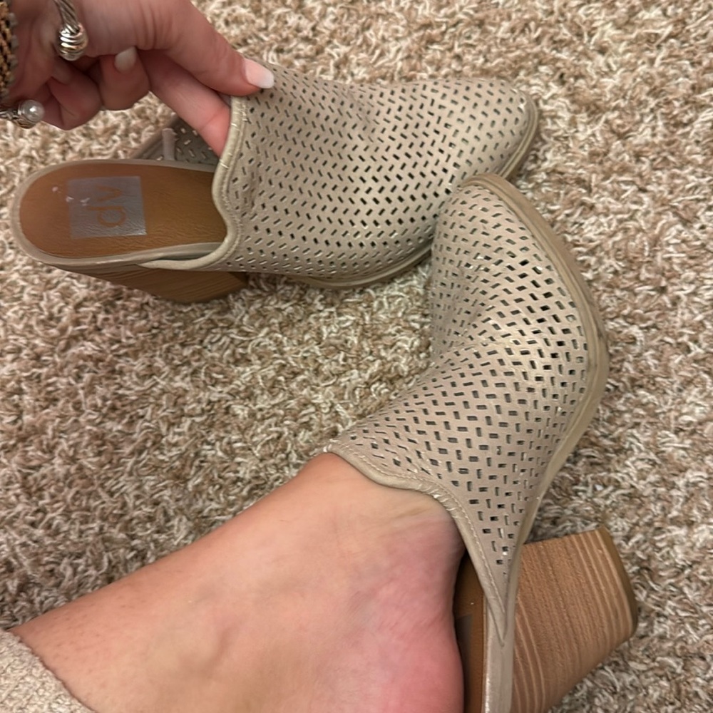 DV Dolce Vita Lazer Cut Out Mule Heels